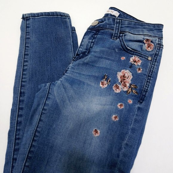 Tinseltown Embroidered Skinny Fit Jeans Size 1 - Picture 2 of 4